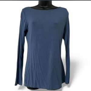 Intimissimi Boat Neck Modal Cashmere Ultralight Top Blue Size L